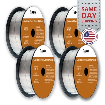 (4 x 2-Lb Spools) E71T-11 .030'' Flux Core Welding Wire - Gasless Mild Steel MIG