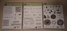 Stampin' Up! Stamp Sets Lot Of 3 Window Shopping Tasty Trucks Swirly Bird