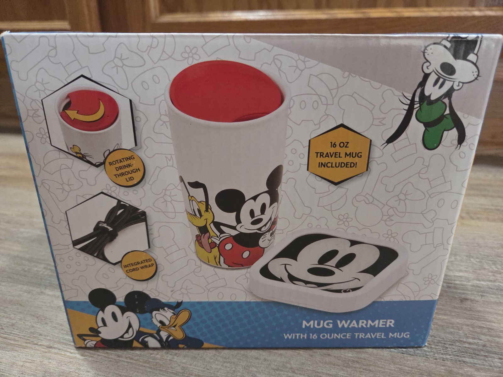 Disney Mickey Mouse Electric Mug Warmer with 16oz Travel Cup