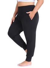 Women's Plus Size Yoga Joggers Pants Casual Comfy Workout Lounge Pants with P...