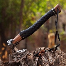 Ragnar LothBrok Viking Axe Battle Ready Axe Hand Forged Carbon Steel With Sheath