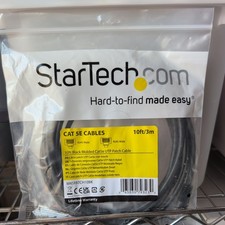 StarTech 10 ft Black Molded Cat 5E Network Pa...