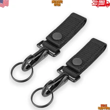 Ullnosoo Heavy Duty Belt Keeper Keychain Belt Clip, Key Ring Holder for Duty Bel