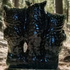 VTG HEAR SEE SPEAK NO EVIL OWL CANDLE FOREST GREEN HALLOWEEN WHO HAUNT SPOOKY P — photo 3