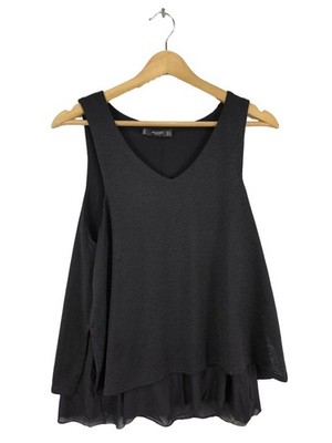 MANGO BASICS Stricktop Damen Top Gr. DE 38 schwarz Casual-Look