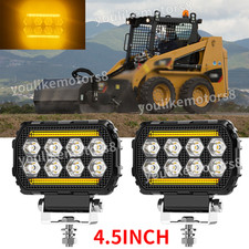 2PCS square LED WORK LIGHTS Fit CAT Skid loader 259D3 236D3 262D 259D 272D2 XHP