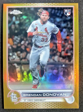 2022 Topps Chrome Update Brendan Donovan True Gold Refractor /50 RC MINT USC140