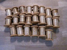 Alte Spule Draht Metall weich versilbert Passage Aufnäher Stickerei Konvolut 22