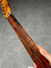 Stainless Rosewood 22Fret satin DIY Roasted Flame maple Electric guitar neck