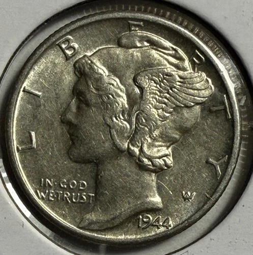 1944-D Mercury Dime - AU/BU - (31-6)