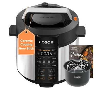 #ad Cosori 6 Quart Electric Pressure Cooker Ceramic Nonstick 1100W Multi Cooker $99.99