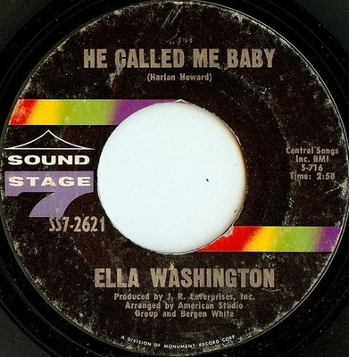 Ella Washington - He Called Me Baby / You're Gonna Cry, Cry, Cry, 7'', (Vinyl)
