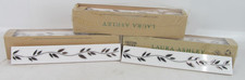 Laura Ashley Decor Tiles LA50587 Highgate Leaf White/Silver Approx. 25 x 4.5 Cm