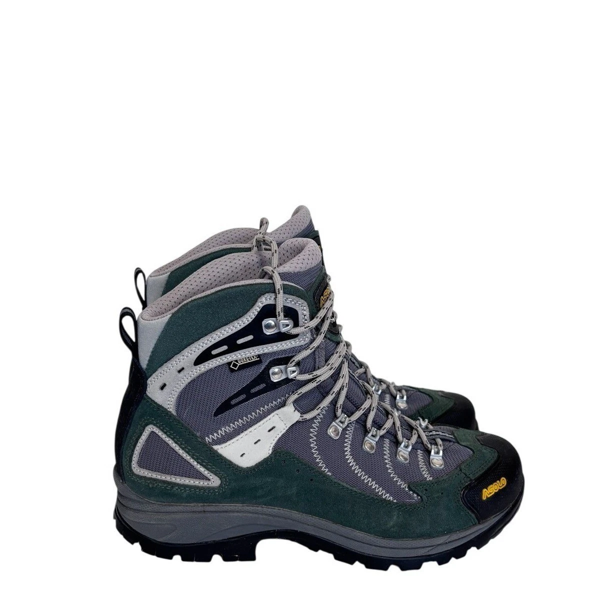 Asolo Womens Hiking Trekking Boots Size 8 Gray Green Goretex Vibram Gorpcore
Opens in a new window o