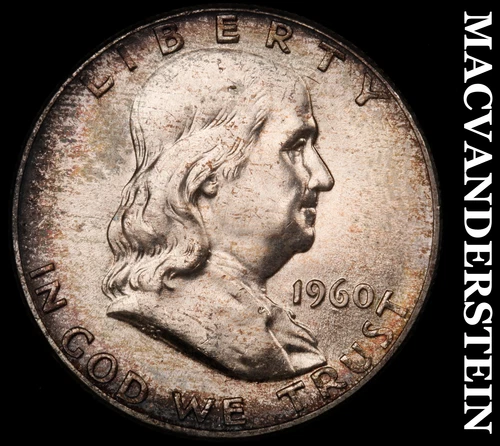1960 Silver Franklin Half Dollar - Choice Gem Brilliant Unc  Lustrous  #i821
