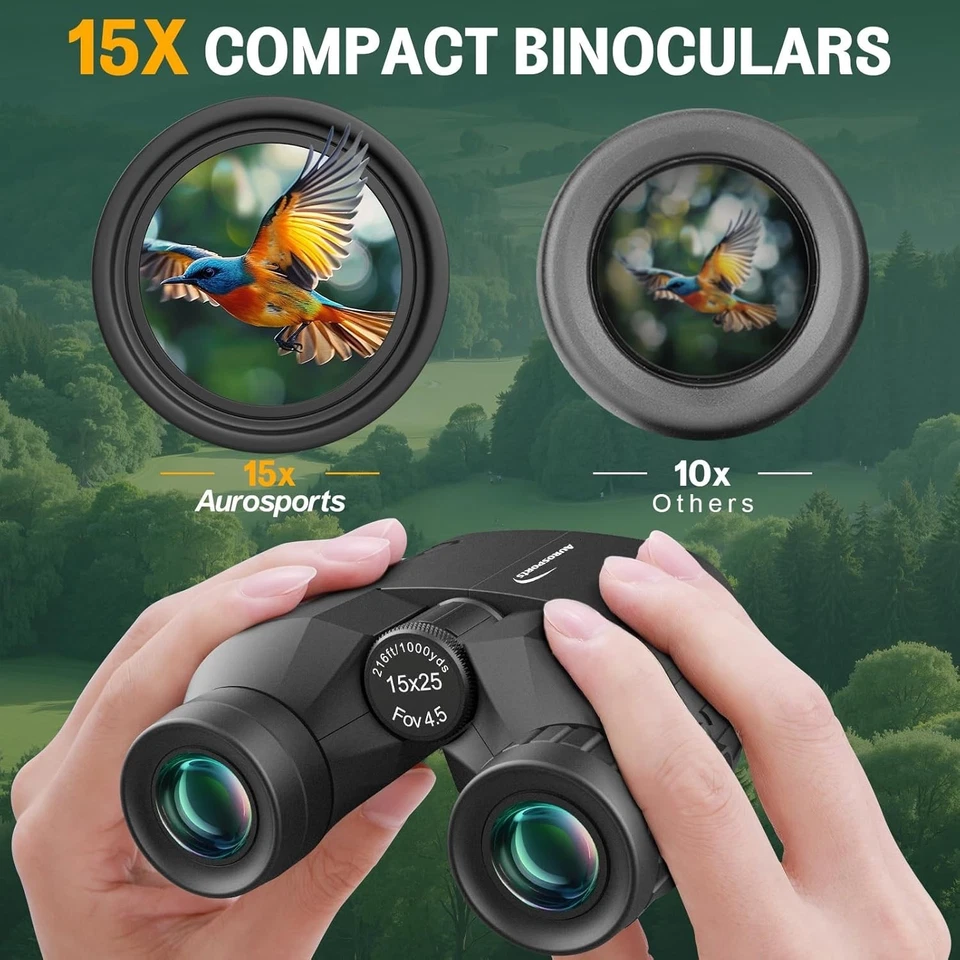 Portable High Magnification Binoculars with Protective Case for Nature Lovers - Image 4 of 4