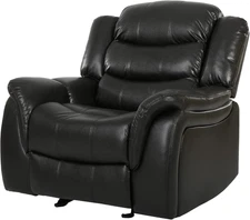 Christopher Knight Home   Merit Black Leather Recliner/Glider Chair