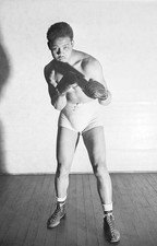 Joe Louis in Boxing gear standing 1930s Historic Old Photo