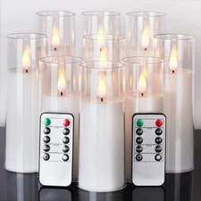 LED Candle Set with Remote Flickering Battery Powered Indoor Decor