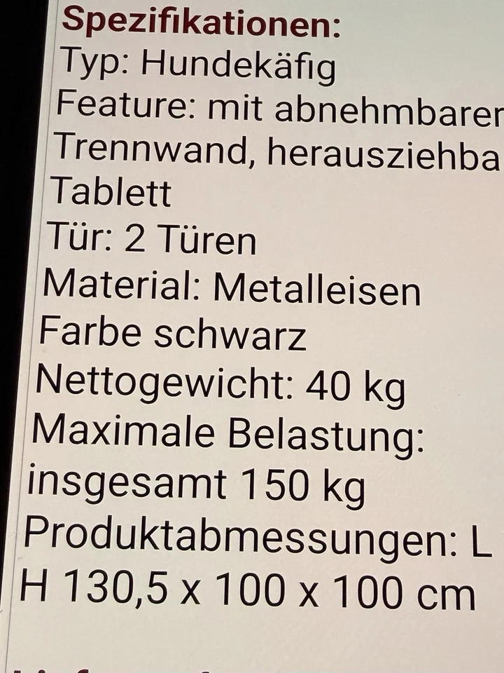 Hundebox, Transportbox, Hundezwinger, XXL, Indoor, Outdoor, Rollen, Bingopaw - Bild 3 von 3