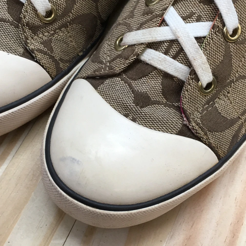 Zapatos Coach Mujer 9.5M Bonney Tenis Multicolor Con Cordones Redondos Parte Superior Alta A1283 Foto 4 de 4