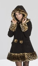 Hell Bunny Leah Jane Leopard Print Coat Size 18