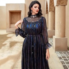 Evening Abaya Maxi Dress Women Muslim Long Robes Turkey Kaftan Islamic Dresses