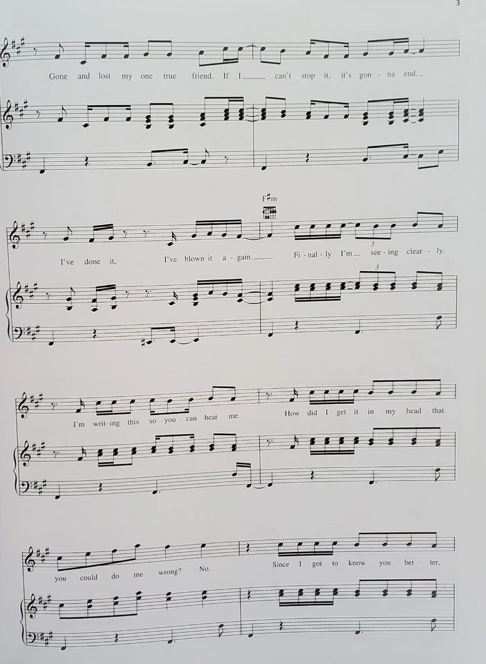 Daniel Bedingfield Gotta Get Thru This Guitar Piano Vocal Sheet Music Book  - Image 2 of 4