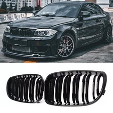 Gloss Black Front Kidney Grill Grille For BMW E81 E82 E87 1 Series 2008-2013 LCI