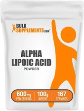 BulkSupplements Alpha Lipoic Acid Powder (ALA) Powder - 600mg per Serving