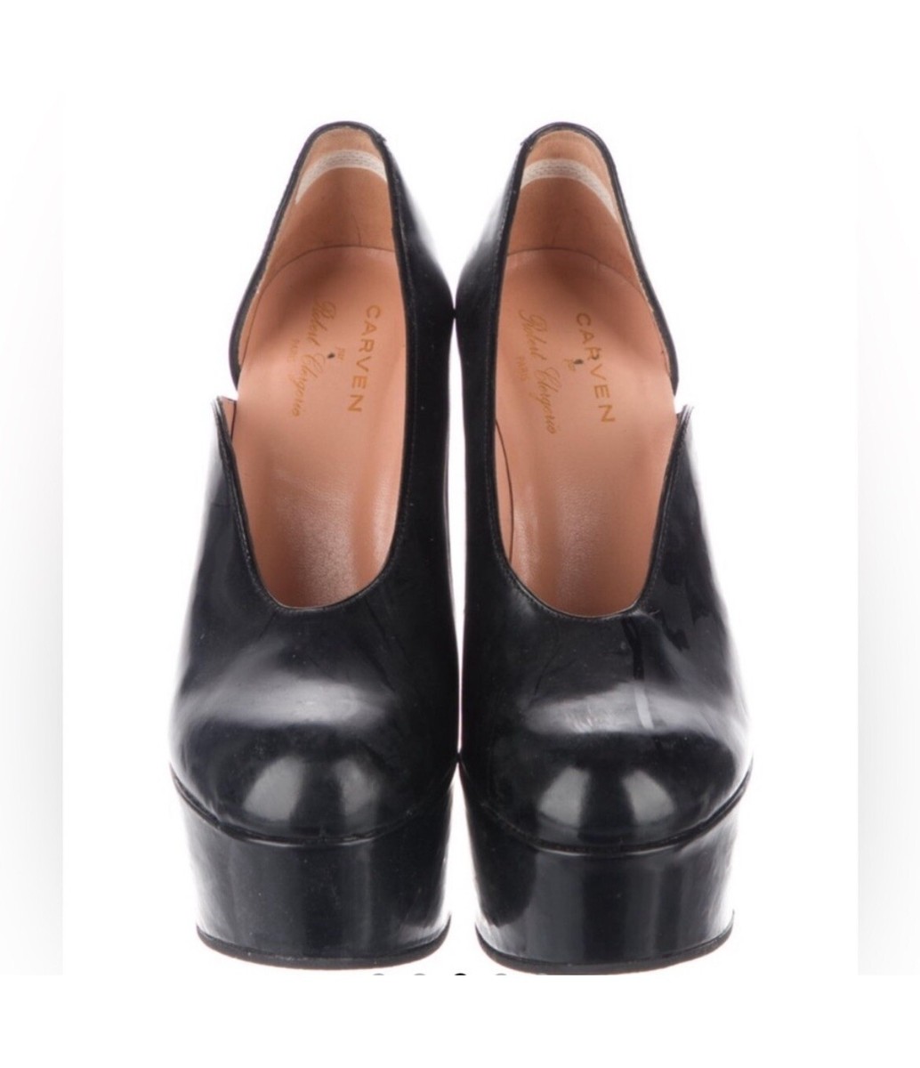 RARE Carven X Robert Clergerie Black Platform Shoes Size 36/6