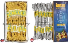 Gold / Silver Metallic Thread For Embroidery & Cross Stitch Threads Floss 8m UK