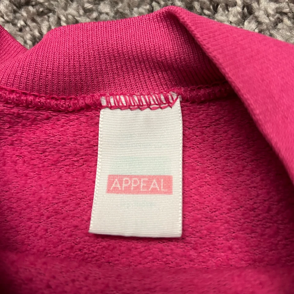 Vtg 80s Sweatshirt Crewneck Handmade Art Southwestern Native Pink - Image 4 of 4