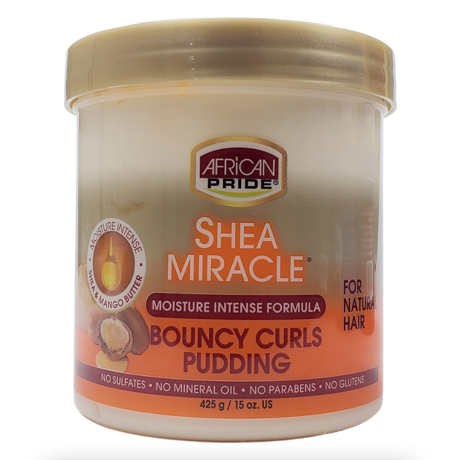 African Pride Shea Butter Miracle Moisture Intense Bouncy Curls Pudding 15oz