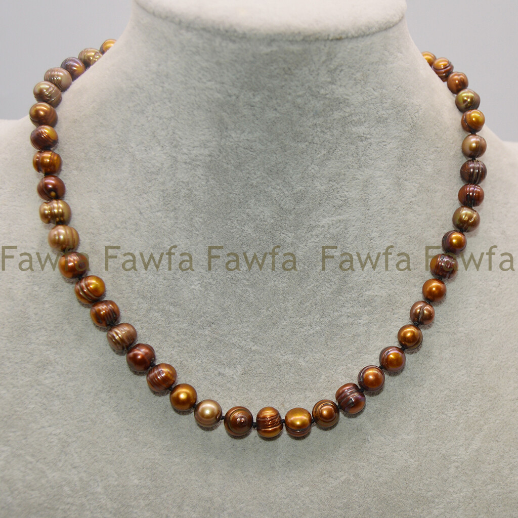 8-9mm Genuine Natural Brown South Sea Freshwater Cultured Pearl