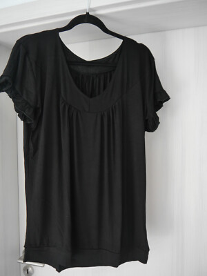 Damen Rüschen T-Shirt Stretch NEU  95%Rayon, 5% Elastan Gr 2XL