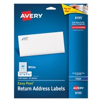 Avery Easy Peel Inkjet Address Labels 2/3 X 1 3/4 White 1500/pack 8195 on sale Avery Easy Peel Inkjet Address Labels 2/3 X 1 3/4 White 1500/pack 8195 on sale