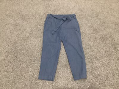 Ann Taylor Trouser Pants Womens 8P Petites Blue Mid Rise Zip Fly
