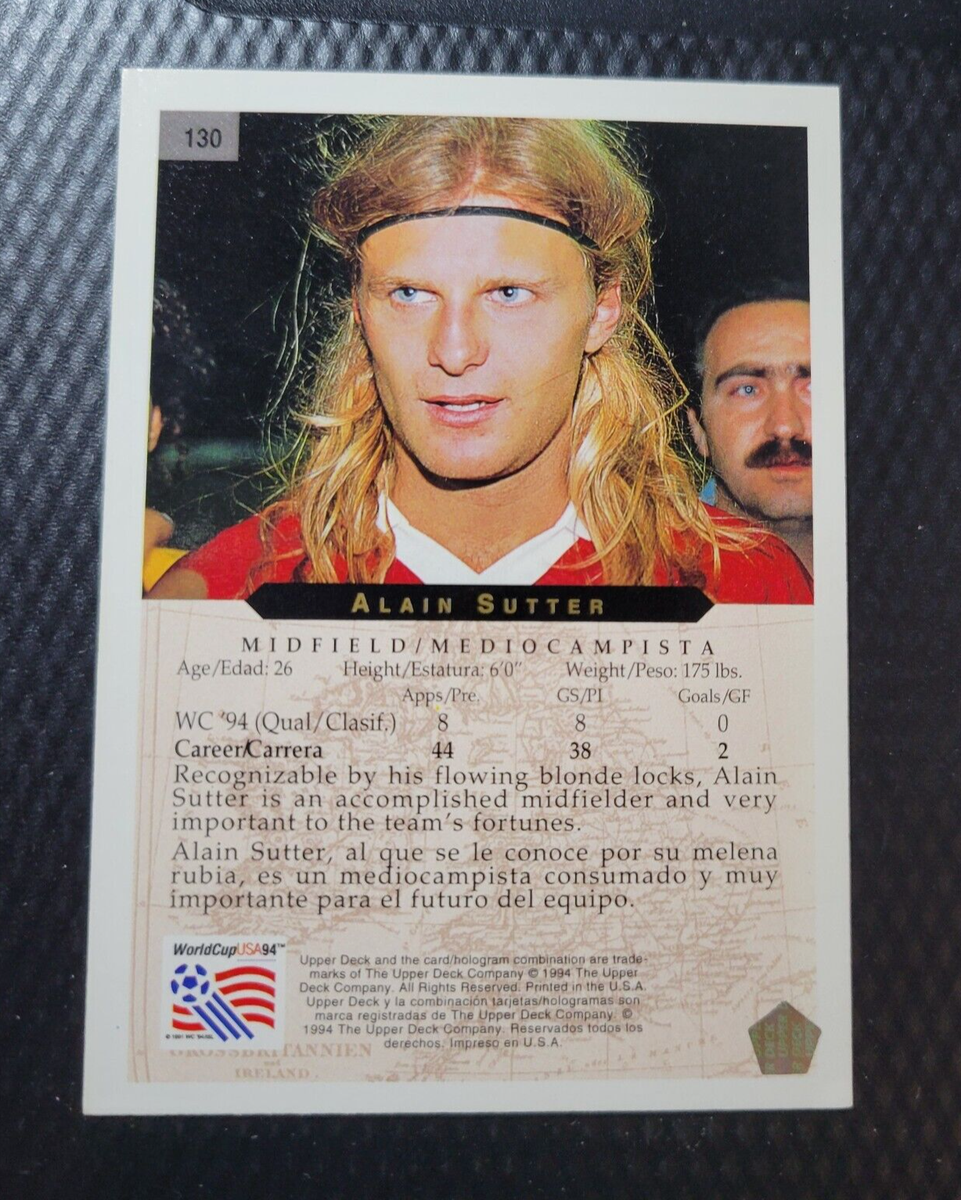 1994 Upper Deck World Cup Contenders ALAIN SUTTER Team Switzerland