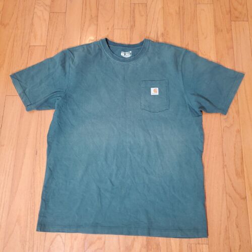 Taille XL GRANDE - T-shirt Carhartt vert homme coupe ample - Photo 1 sur 3