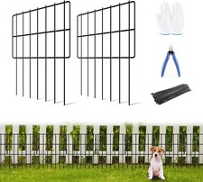 10 Pack Garden Animal Barrier Fence 1.65inch Spike Spacing No Dig Fence Reusable