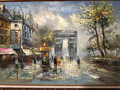Caroline Burnett oil painting Paris. 35.5
