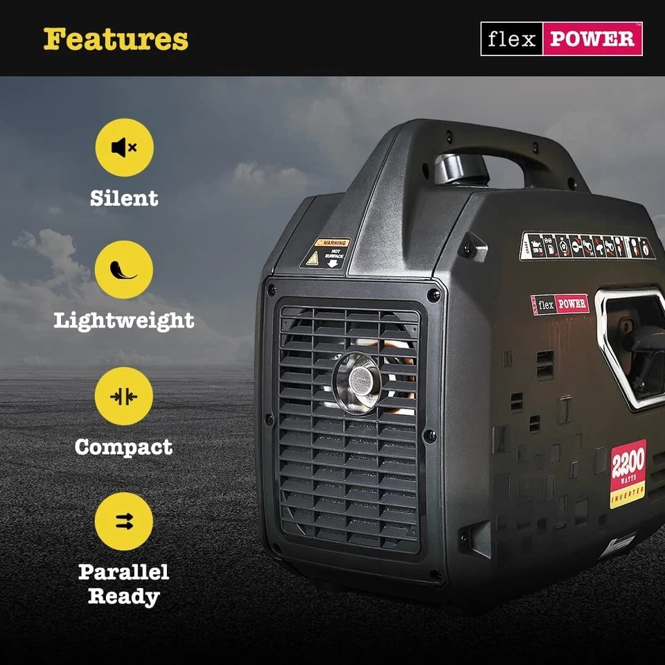 Flex Power 2200i Silent Portable Inverter Generator - Image 2 of 4