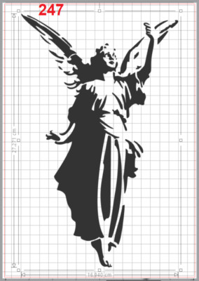 Beautiful Standing Angel Stencil MYLAR A4 sheet strong reusable Craft Art deco