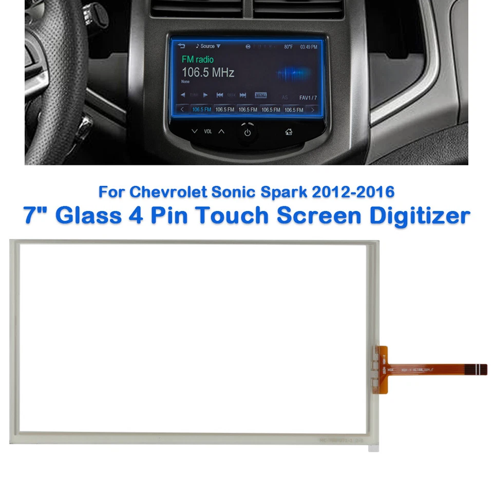 Digitalizador de pantalla táctil de 7" para Chevrolet GMC Onix Aveo Spark Prism Trax 2012-2016 Foto 2 de 4