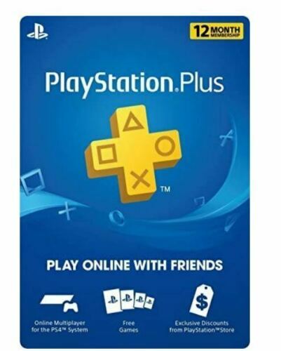 PlayStation Plus Membership Card - Subscription 1 Year 12 ...