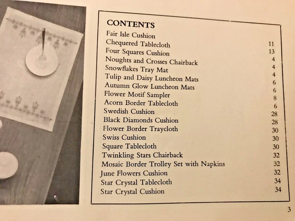 MCM Cross Stitch Embroidery 19 Designs Coats Book 441 Anchor vtg 60s EXC - Image 2 of 4