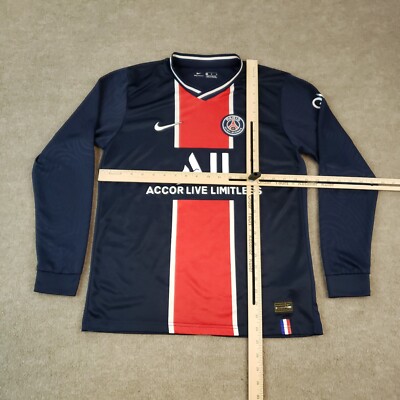 Paris St Germain Leo Soccer Jersey Mens Medium Blue Aeroswift #10