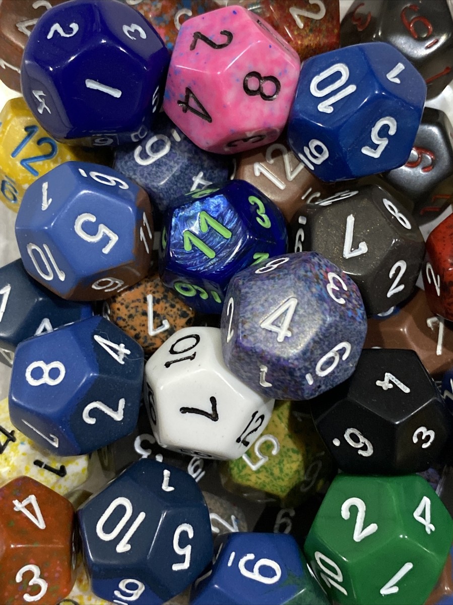 One Chessex Random 12 Sided Die Board Game 1 Dice Replacement