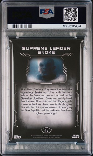Supreme Leader Snoke - 2016 Star Wars Masterwork Blue #46 PSA 10 - Picture 2 of 2